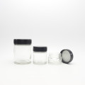 3oz/90ml Round Clear CBD Packaging Glass Jar with childproof glass jar CF-40AN